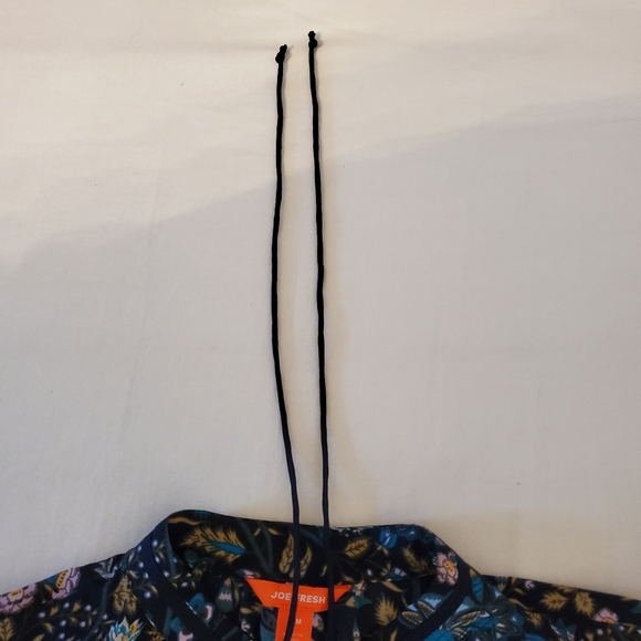 Selling Women's Floral Print Long Sleeved Blue Dress With Ruched Design - Picture 8 of 11